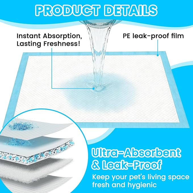 50 Pcs Bird Cage Liners, 17.7x23.6 Inch Disposable Absorbent Pads for Small Animal Enclosure Care