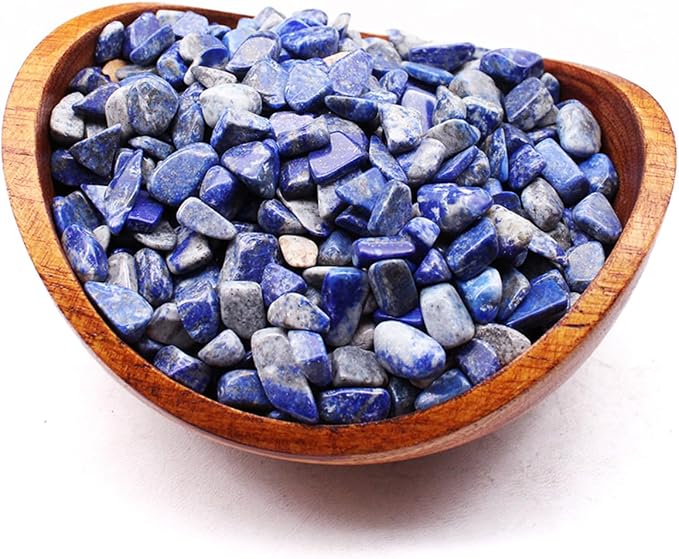 WAYBER Crushed Deep Blue Lapis Lazuli, Decorative Gravel Stones, 2 Pounds | Toxin-Free, Fade-Resistant, Ideal for Reiki Healing, DIY Crafts, Vase Filler, Aquarium & Bonsai Decoration
