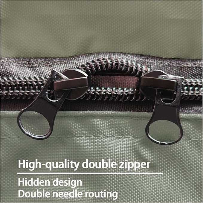Dog Bed Cover,Waterproof Tough Plastic DIY Pet Bed Cover,Non Stick Hair Easy to Clean Rectangular Fillable Dog Bed Covers with Zipper(Greyish Green,44" L x 32" W x 4" Th,Cover Only)