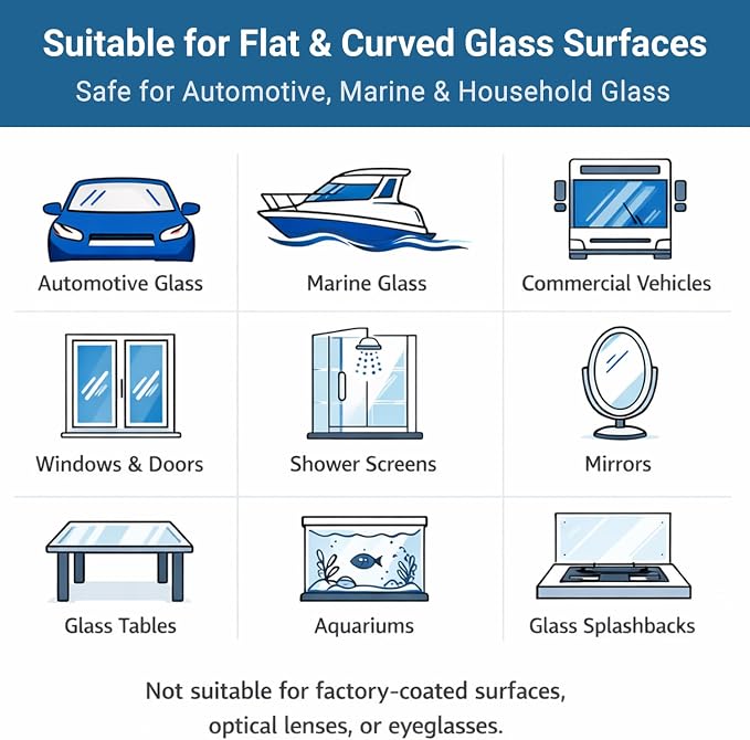 Glass Polish (3'') Glass Scratch Removal Kit for use with a Drill on All Glass Surfaces