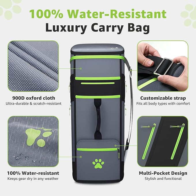 Loobani Foldable Dog Playpen Indoor/Outdoor,1 Min Setup Whelping Box, 690D Oxford Fabric & Reinforced Steel/Iron Frame, Portable Puppy Playpen with Rugged Carry Bag for Home &Travel-43.3"x43.3"x27.1"