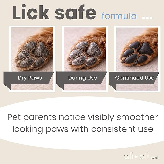 Ali+Oli Pets Paw & Nose Balm for Dogs – Daily Paw Care Grooming Balm with Organic Oils – Gentle Moisturizing Balm for Dry, Rough Paw Pads