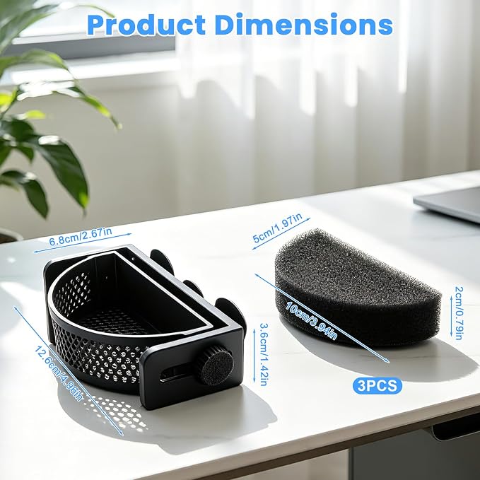 Aquarium Filter Baffle, Slow Flow Design, Fish Tank Flow Controller with 3 Suction Cups and 3 Sponge for Betta Fish Shrimp Tanks