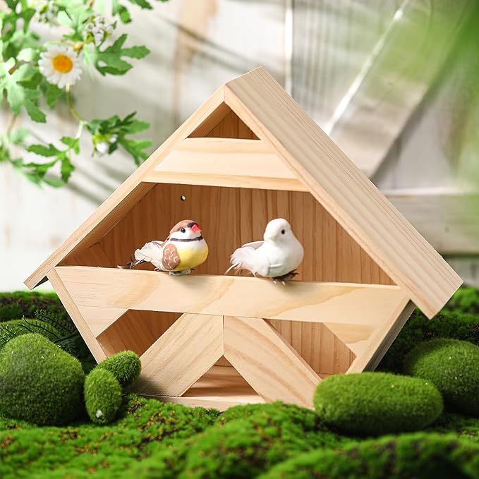 Weysat Cedar Dove Nesting Box Pigeon House Wooden Bird Nest Box for Mourning Dove Bird Pigeon Outside Nesting and Roosting Platform Birdhouse Outdoors Garden Decoration
