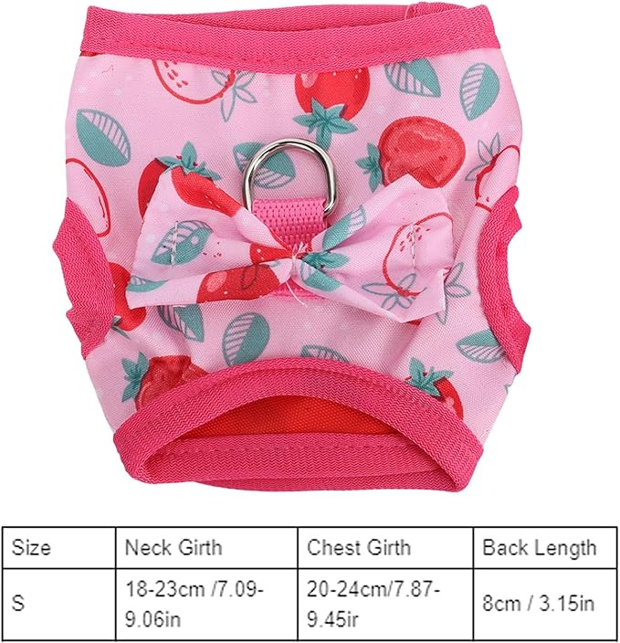 Small Pet Harness and Leash, Escape Proof Rabbit Vest with Soft Edges Dual Safety Buckles for Bunny Guinea Pig Ferret Chinchilla (S)