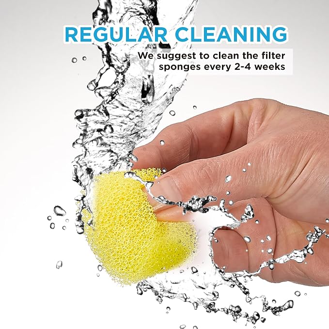 Cylindrical Fish Tank Filter Sponges, 2 Coarse Grades, Aquarium Filter Foams for Model TH-280 Internal Filter, Including 1 Fine Sponge, 1 Coarse Sponge(TH280-S)