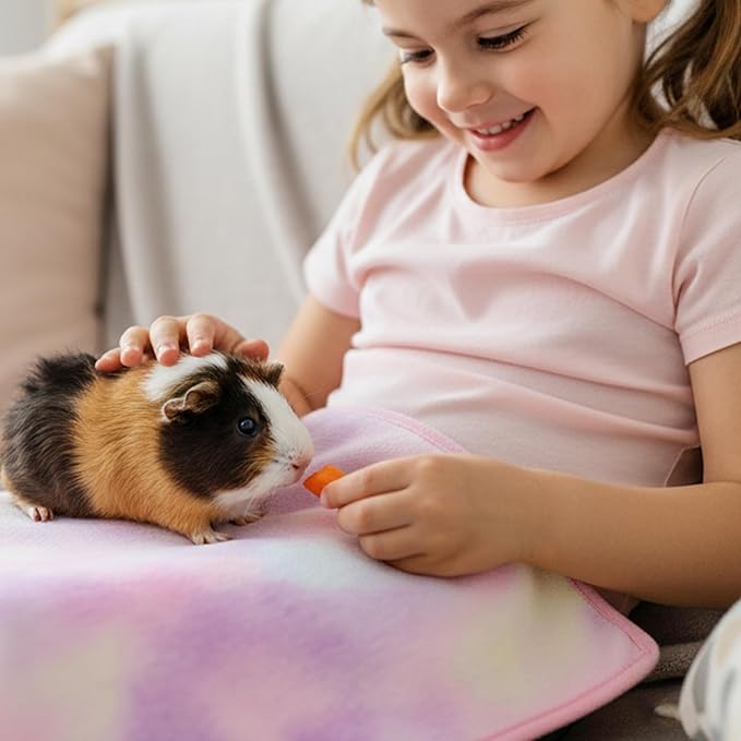 Guinea Pig Bedding - 3 Pack Waterproof Small Animal Cage Accessories for Guinea Pig Rat Hamster Chinchilla Hedgehog Rabbit Ferret- Washable Soft Fleece Pet Cage Liner Mat Blankets