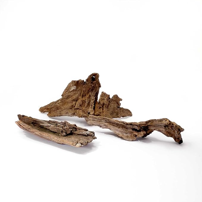 Galápagos (05285) Sinkable Driftwood Bed, Natural, Medium/11-13"