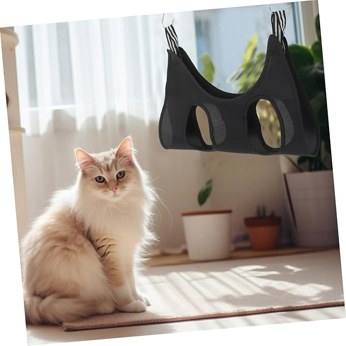 Totority Pet Grooming Sling for Cats and Dogs Safety Hammock for Nail Clipping Space-Saving Wall Door Hanging for Pets