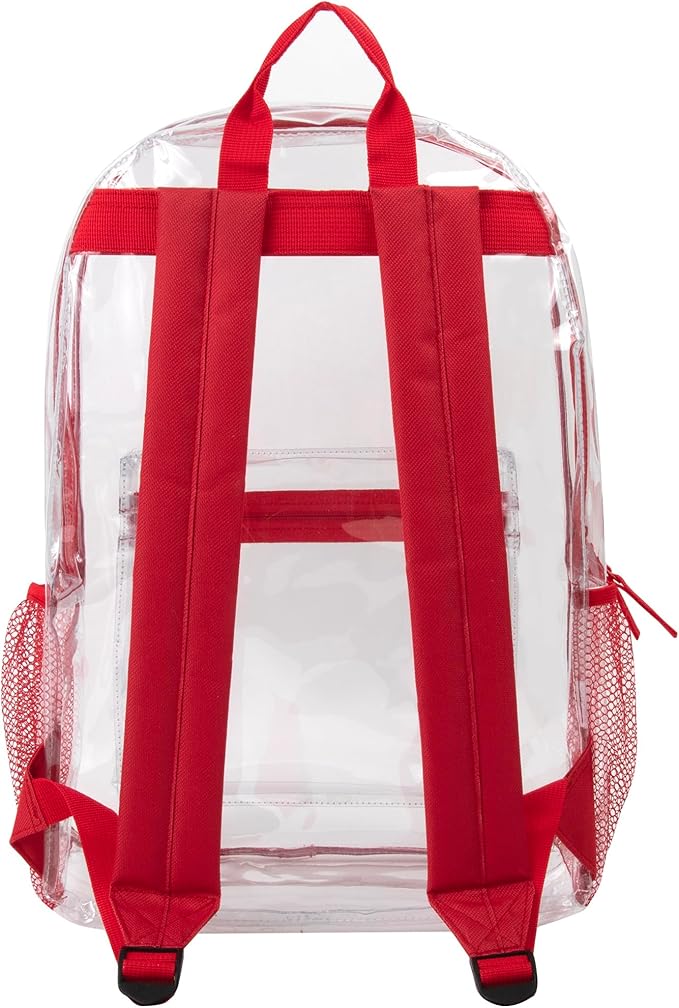 Trail maker Clear Backpack Heavy Duty with Padded Straps, Side Pockets for Kids, Boys, Girls, School, Stadium Approved Events
