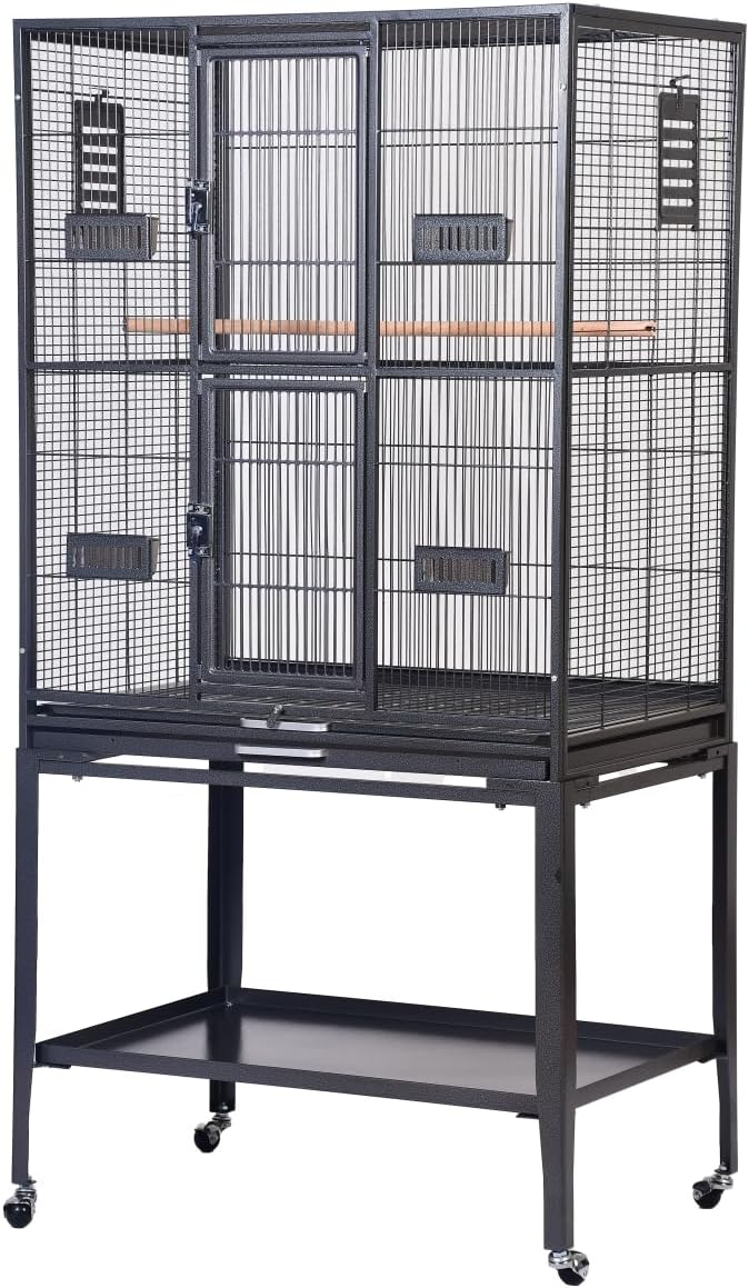 A&E Cage GB13221P HQ Black 32 x 21 in. Flight Cage with Feeder Doors Black