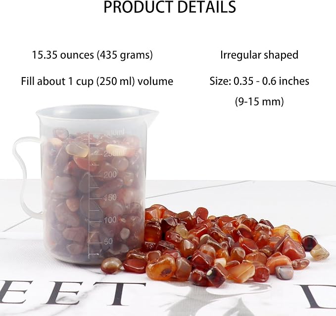 0.96LB Natural Pebbles Vase Filler Fish Tank Gravel Aquarium Decorative Crushed Stones Succulent Rocks Bulk Polished Irregular Shaped - Red