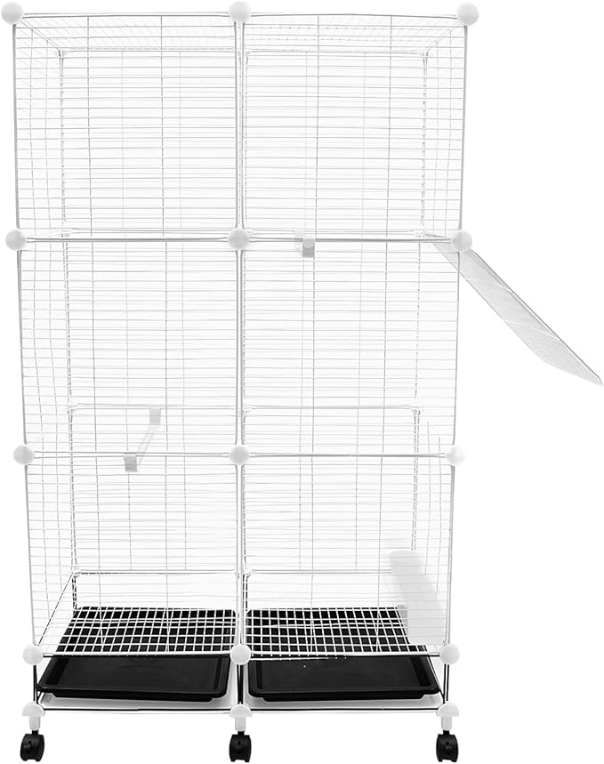 49in Metal Bird Cage Large Parakeet Cages for Parrot, Cockatiel, Lovebird, Pigeon Pagoda Bird House with Rolling Stand,Feeding Bowls & Waterer (Iron-49in)