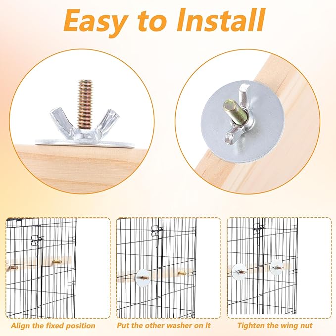Wooden Parrot Perch Corner Bird Perch Platform Flat Stand 7.48 × 3.93 Inches Wood Perch Birds Platform Parrot Stand for Bird Cages Corner Shelf for Parakeet Cockatiel Lovebird Rat Hamster
