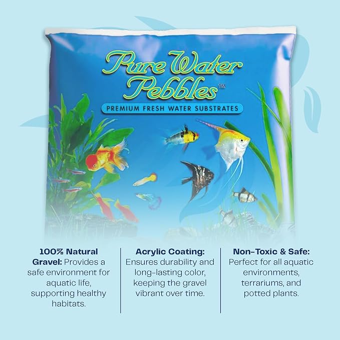 Midnight Glo Aquarium Gravel - 5 lbs - Non-Toxic, Colorfast, Vibrant Substrate for Aquariums, Terrariums, Ponds & Crafts