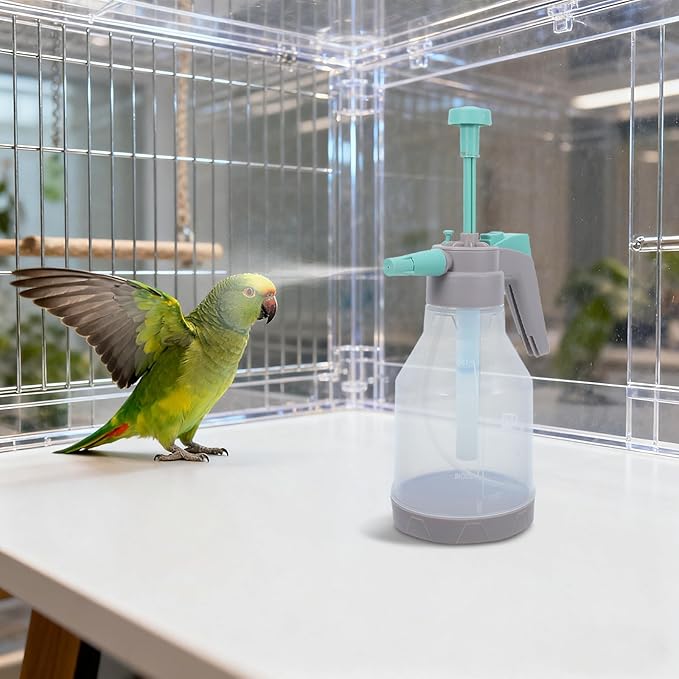 Bird Bath Sprayer for Parrots: Ultrafine Avian Pump Mister - 1.5L/50.72 Fl Oz Bird Bath Habitat Cleaner for Parakeets Macaws Cockatiels