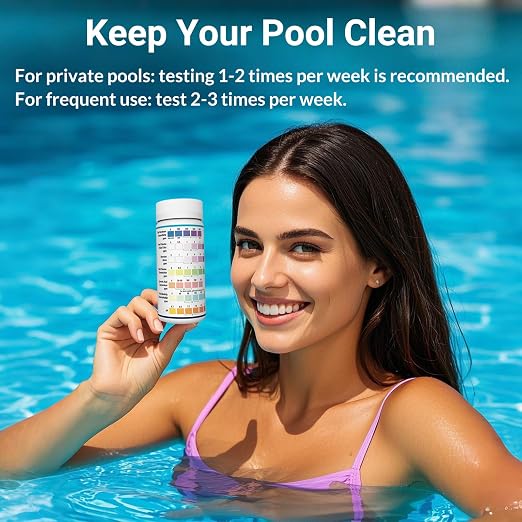 Upgraded 2026 7-in-1 Hot Tub & Spa Test Strips | Fast & Accurate Results in 15 Seconds | Pool Test Strips & Water Testing Kit for Cyanuric Acid, ph,Chlorine,Bromine,Total Alkalinity&Hardness |100ct