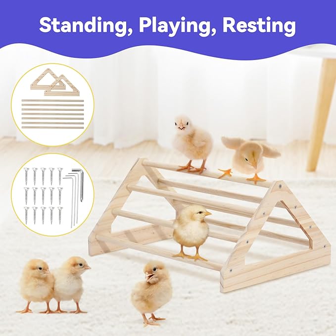 Pawaboo Chick Brooder Box for Chick Starter Kit, Brooder Pen/Chicken Supplies Brooders Box with Chicks Perch Brooding Up to 15 Chicks, Duck and Quail, Red+Black