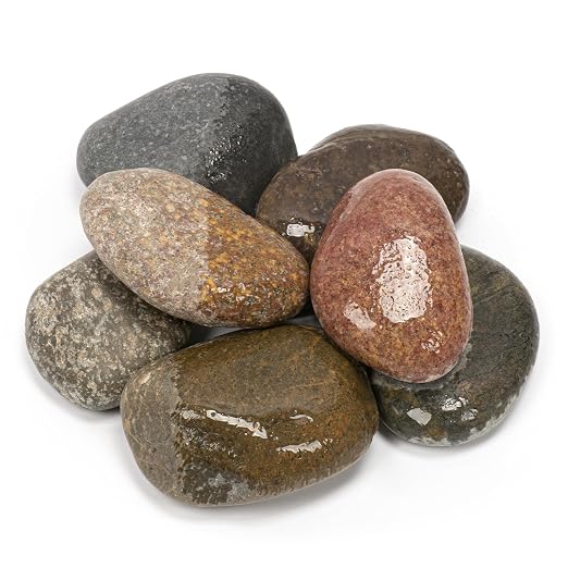20lbs Natural Large River Rocks, 2''-3''Decorative Stones, Aquarium Pebbles | Water-Washed Natural Finish, Hand-Picked, for Plants, Fish Tank, Garden, Paving, Fountain, Walkways and Outdoor Landscaping