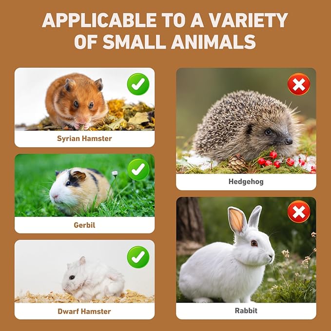 Hamster Cage 8 in 1 with All Accessories, Acrylic Hamster Cages with Full Transparent Viewing, Excellent Ventilation, Castle Habitat, Dwarf Hamster Cage Suitable for Gerbil, Mice, Other Small Animals