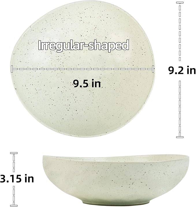 salomayes Wabi-Sabi Decorative Bowl, Matte Off-White Speckled Ceramic Key Bowl with Subtle Hammered Texture, One-of-a-Kind Artisan Glaze for Entryway or Kitchen Counter Décor