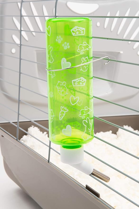 Lixit® Critter Bright Water Bottles for Hamsters, Rabbits, Chinchillas, Ferrets, Guinea Pigs and Other Small Animals - Made in USA (Blue (Pack of 1), 16 Ounce)