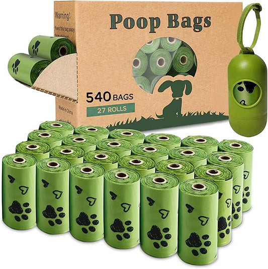 Yingdelai Dog Poop Bag Biodegradable - 540 Count Dog Waste Bags with Dispenser, Extra Thick Strong Leak Proof Poop Bags for Dogs Doggy | Scented