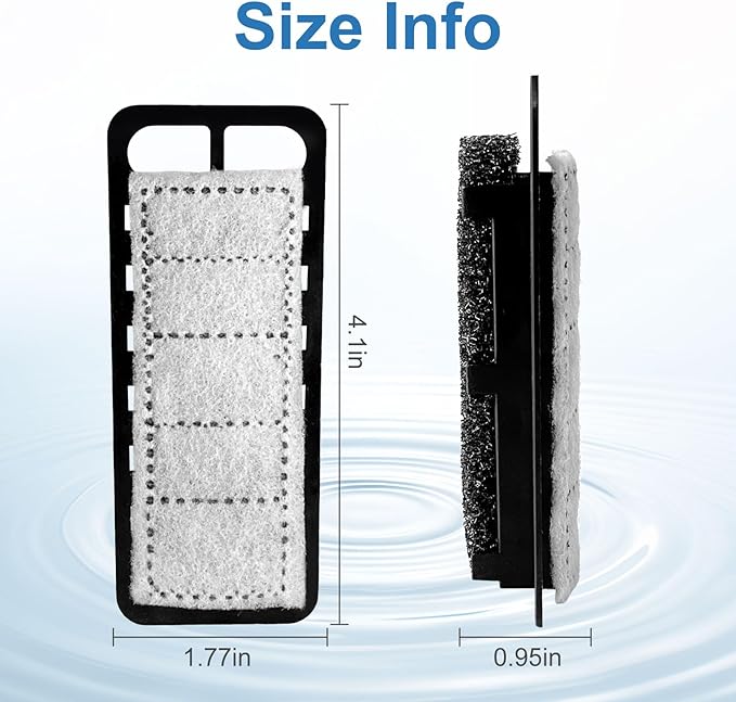 4 Packs Small Aquarium Filter Cartridges Replacement Filter Pad Compatible with TC007 Fish Tank Filter