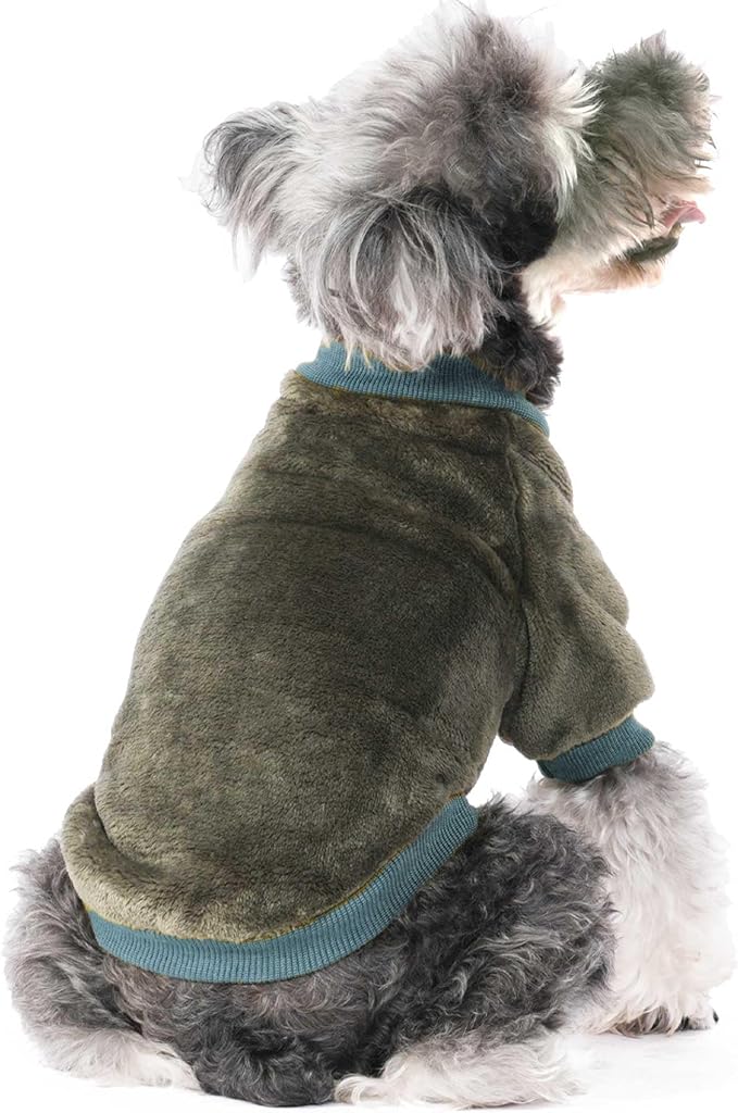 FabriCastle Small Dog Sweaters, 3-Pack Dog Clothes for Small Dogs Boy & Cats, Soft and Warm Pet Coats XXS - XXL, Winter Pet Jackets, Doggy Apparel Costumes Outfits (Camel,Khaki,Olive, XX-Large)