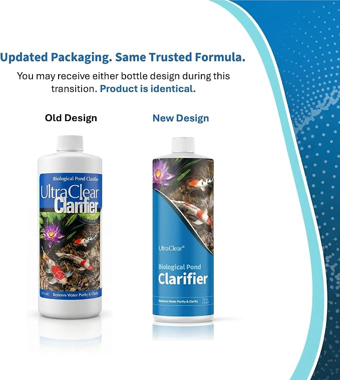 Pond Clarifier for Outdoor Ponds - Treats up to 80,000 Gallons - Concentrated Live Beneficial Bacteria - - Clears Cloudy Pond Water - Safe for Fish, Plants, Pets and People