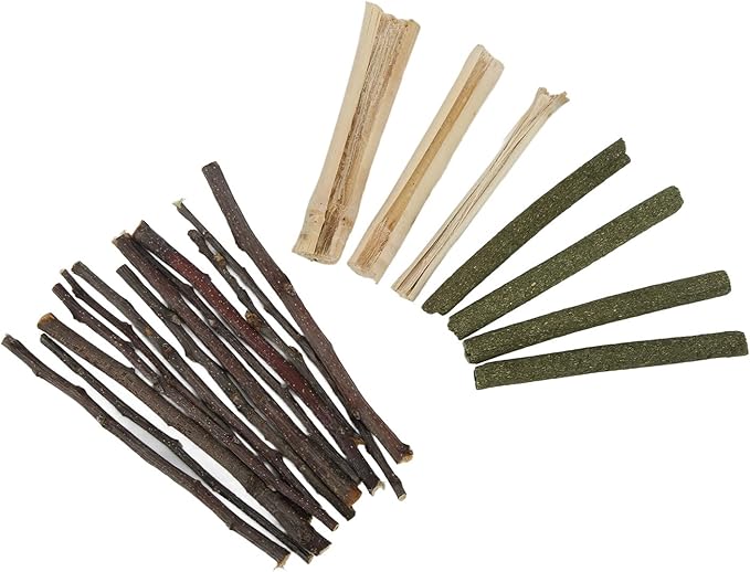 Natural Organic Apples Sticks, Hamster Chew Stick Hams Rabbit Bunny Gerbil Guinea Pig Squirrel Chinchilla Small Animal Chew Sticks (Apple Branch Grass Stick Sweet Bamboo Mix 200g)