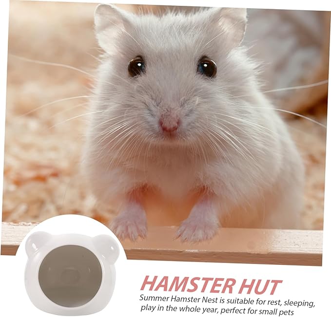 Ceramic Hamster Hideout Nest Cooling Small Pet House Safe Shelter for Hamsters Chinchillas and Guinea Pigs Private Resting Hideaway