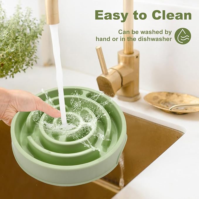 Slow Feeder Dog Bowls,Puzzle Dog Bowl with Anti-Slip, Slow Feeder & Non-Slip Design, Boredom and Anxiety Reducer, Suitable for All Breed Dogs and Cat