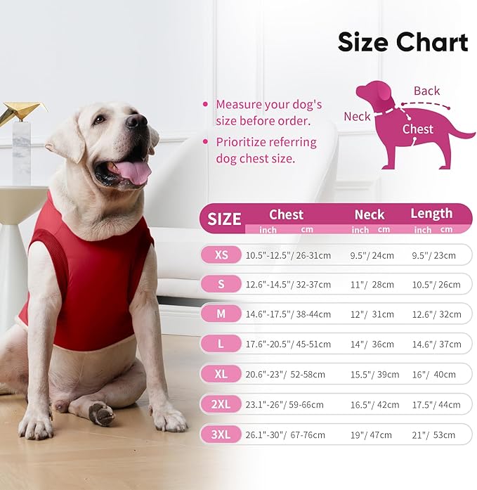 Vecomfy Fleece Lining Dog Hoodie with Harness Built in,Extra Warm Medium Dog Jacket in Winter Doggie Coats with Hooded,Red L