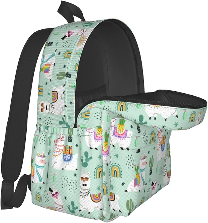 Cute Llamas Backpack for Women 16.9 inch Travel Casual Laptop Backpack Lightweight Waterproof Hiking Daypack