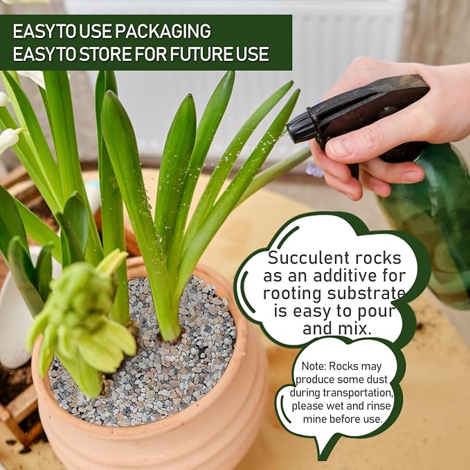 5 LB GreyMixed Pea Gravel, Natural Succulent and Cactus Gravel Pebbles, Pebbles for Indoor Plants, Natural Gardens Mulching, for Houseplants, for Aquarium Gravel, to Maintain Soil Aeration(4-6mm)