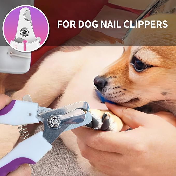 4.7" Small Dog & Cat Nail Clipper Stainless Steel Cat Claw Trimmers for Rabbits, Guinea Pigs, Birds, Puppies, Kittens and Small Animals Pet Nail Clipper for Professional and Home Use (Purple)