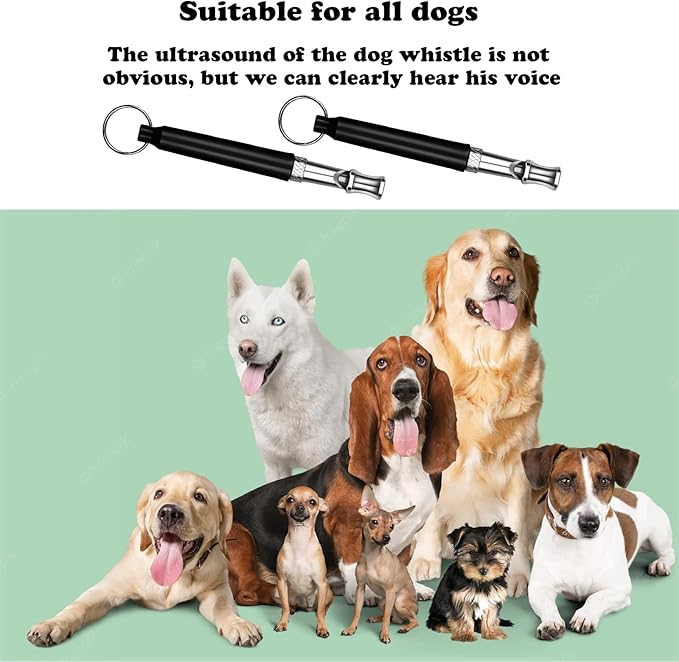 3 Pcs Ultrasonic Dog Whistle with Lanyard Professional Recall Dog Stop Barking Control Device Adjustable Ultrasonic Silent Dog Whistle for Dog (White+Black+Orange)