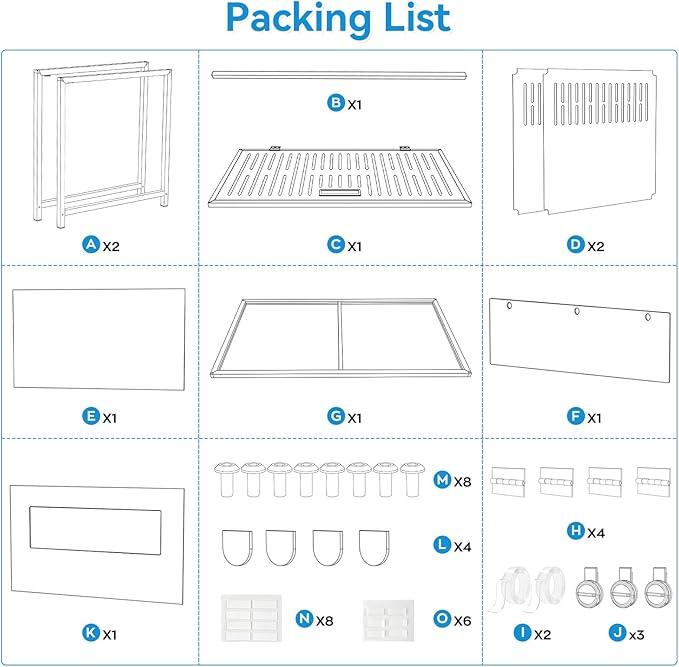Large Metal Hamster Cage - Chew Proof Syrian Hamster Cage & Habitat with Acrylic Panels, Top Open, Breathable, Big Hamster House for Gerbils, Guinea Pigs, 40.5 x 20.4 x 22 Inch, White