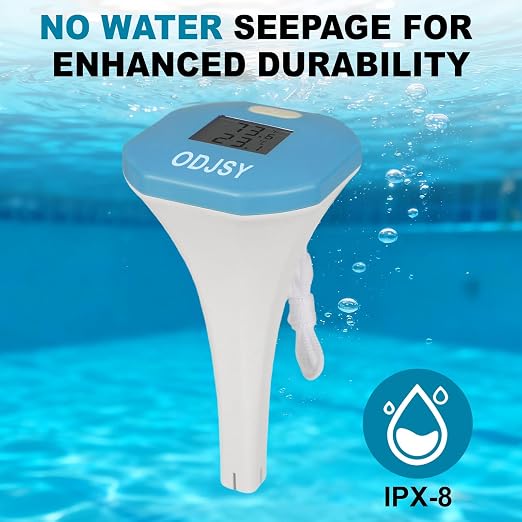 2026 Newly Wireless Pool Thermometer, Digital Water Temperature Tester with LCD Display for Swimming Pools, Spas, Hot Tubs & Aquariums (Blue)