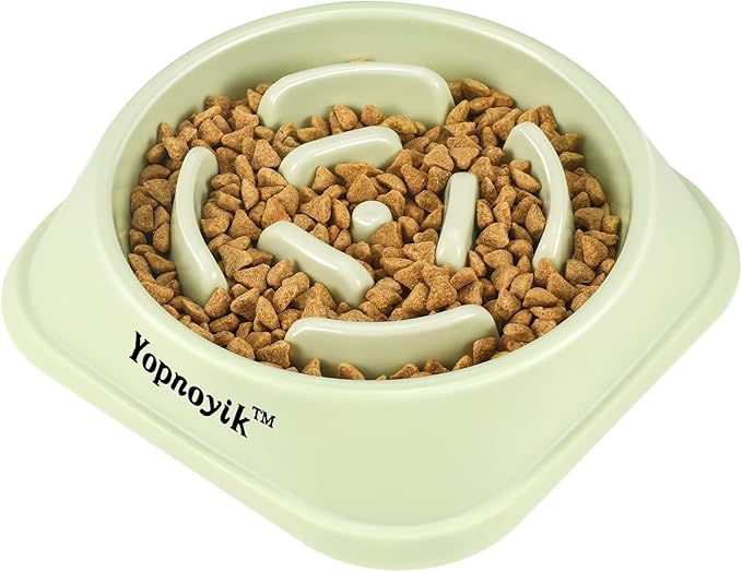 Yopnoyik Slow Feeder Dog Bowls for Healthy Eating, Non-Slip and Anti-Choking Design, Reduces Bloating & Overeating for Large Dogs, Easy to Clean
