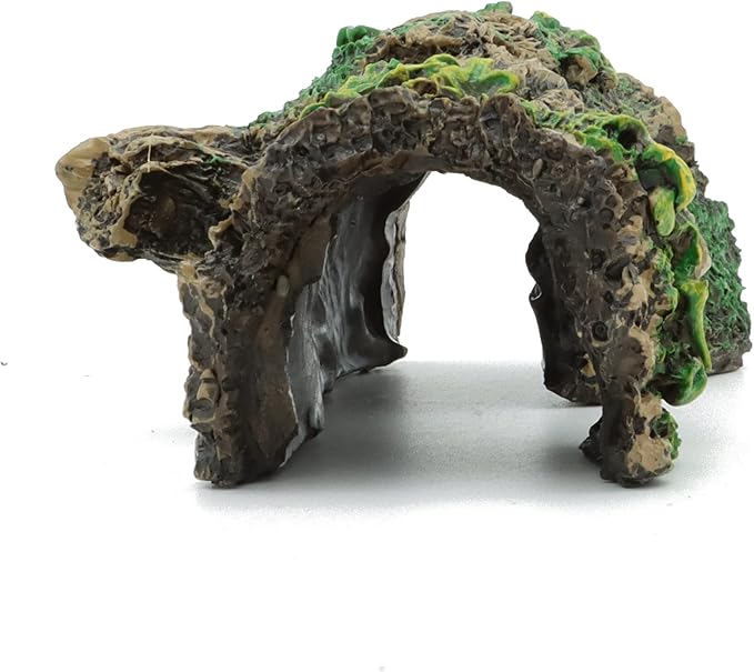 JIH Aquarium Decorations Resin Hollow Tree Trunk Ornament, Bettas House Cave Wood House Decor for Fish Tank (HS-SP207) (Pack of 2)