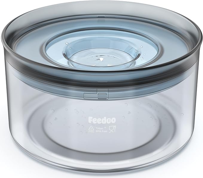 1Gallon No Spill Water Bowl for Dogs, Tritan BPA-Free Spill Proof Water Bowl with Non-Slip Mat, No Splash Slow Drinking Dog Water Bowl for Messy Drinker