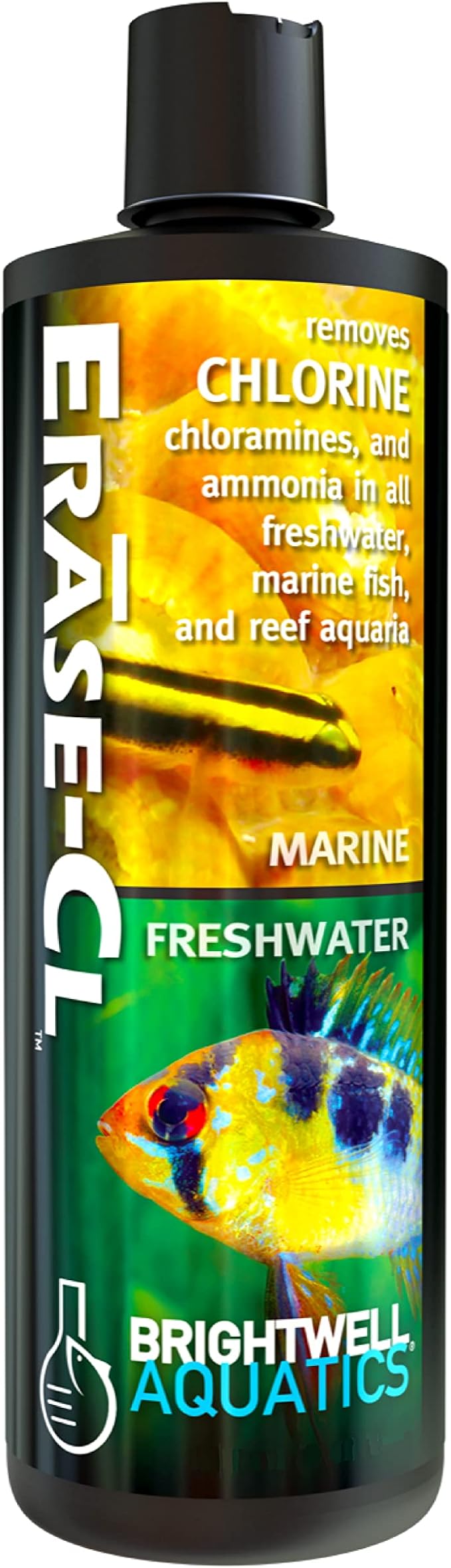 Brightwell Aquatics Erase-Cl Aquarium Water Conditioner & Detox, 500 ml