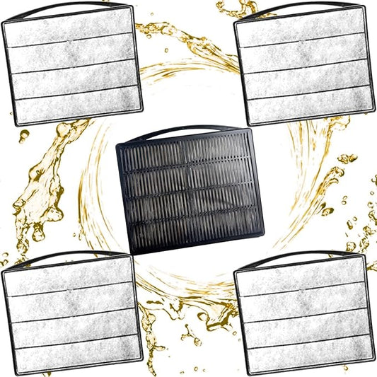 TARARIUM Aquarium Filters Accessories Replacement for Large RX-120, IX-120 Filter, RX-120 U-V & IX-120 U-V, 4pcs Sponge Clip + 1Pcs Resin Filter Media Plate