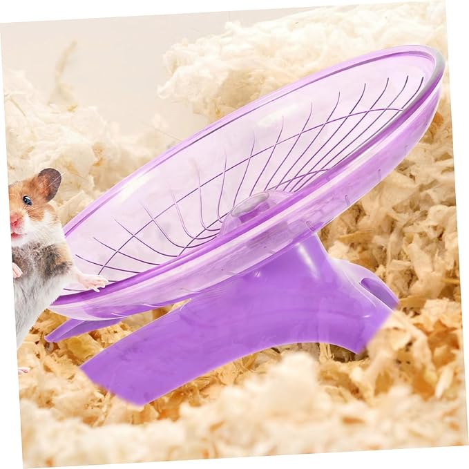 BESPORTBLE Silent Flying Saucer Hamster Wheel Large Exercise Wheel for Hedgehogs Chinchillas and Guinea Pigs Quiet Spinner for Hamster Play 12-Inch Diameter