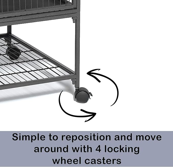 Critter Nation by MidWest Homes for Pets Double Unit Small Animal Cage, Habitat for Rats, Chinchillas, Ferrets, Sugar Gliders, Tool-Free Assembly, with Full-Width Doors, Shelves & Removable Base Pans