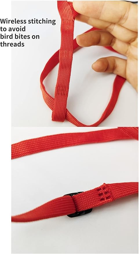 Adjustable Bird Harness with 78.7 Inch Leash, Outdoor Flying Training Rope Kit for Bird Parrots, Parrot Flying Rope Straps Outdoor Training Traction Rope for Small Medium Large Size Birds (Petite)