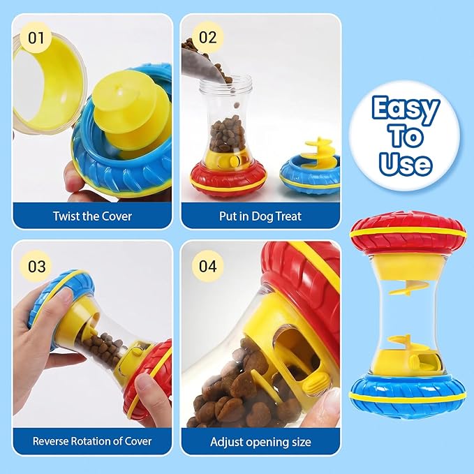 BoYoYo Interactive Dog Puzzle Toys for Smart, Dogs Enrichment Toy to Keep Them Busy, Treat Dispensing Dog Toys Slow Feeder, Blue