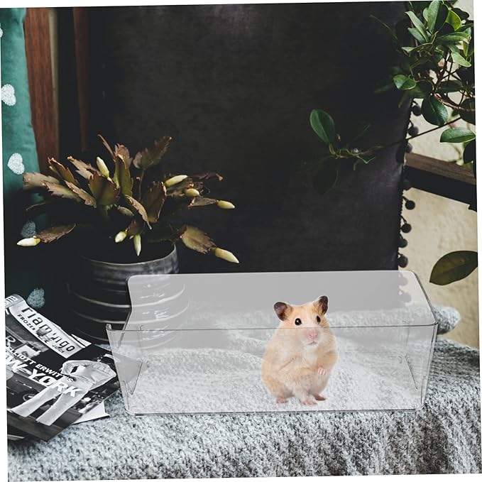 HANABASS 3pcs Little Pet Bathtub Hamster Bath Container Pet Bathroom Chinchilla Dust Bath Hamster